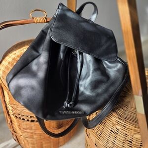 Black Victoria Secret Vegan Leather Backpack